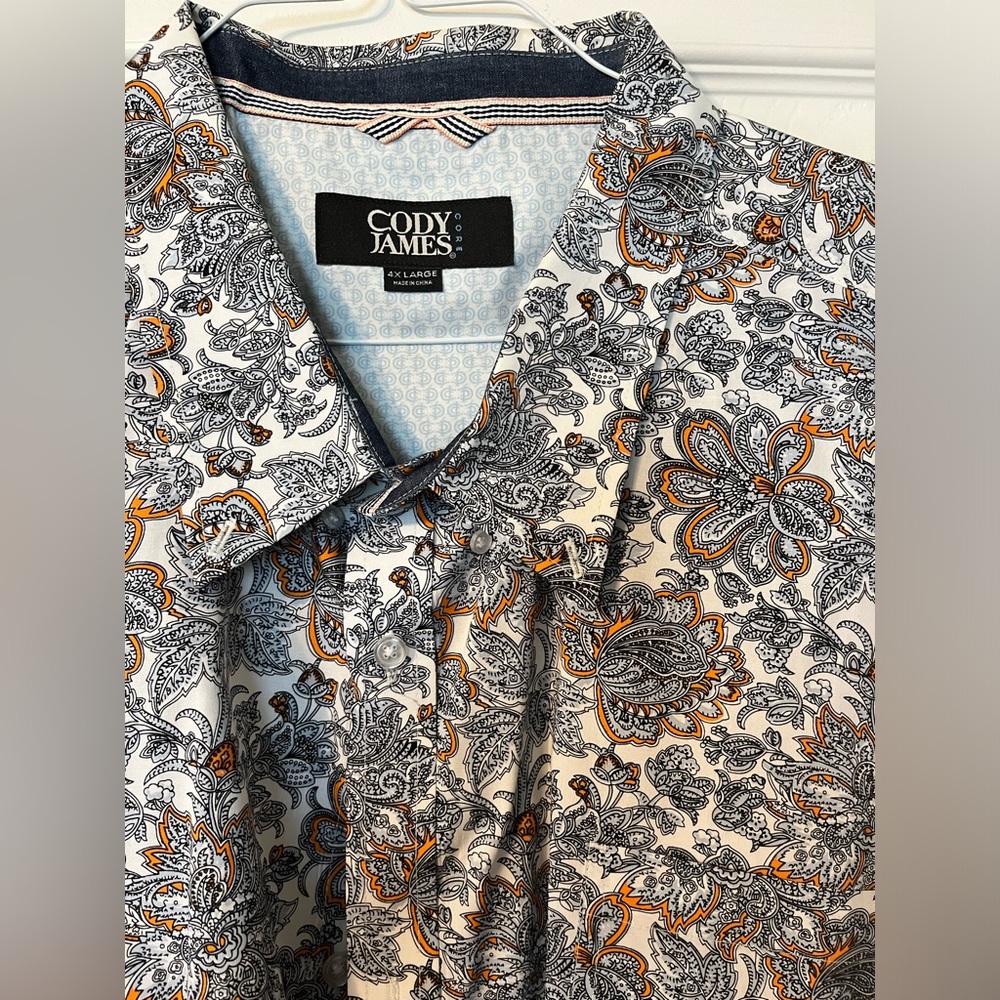 Men’s Cody James Long Sleeve Button Down shirt 4XL